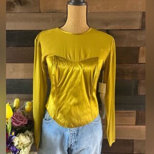 Vintage Mustard Yellow Blouse